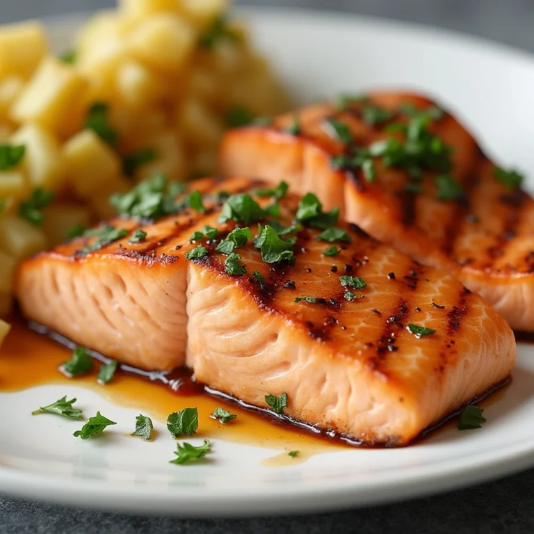 Grilled salmon