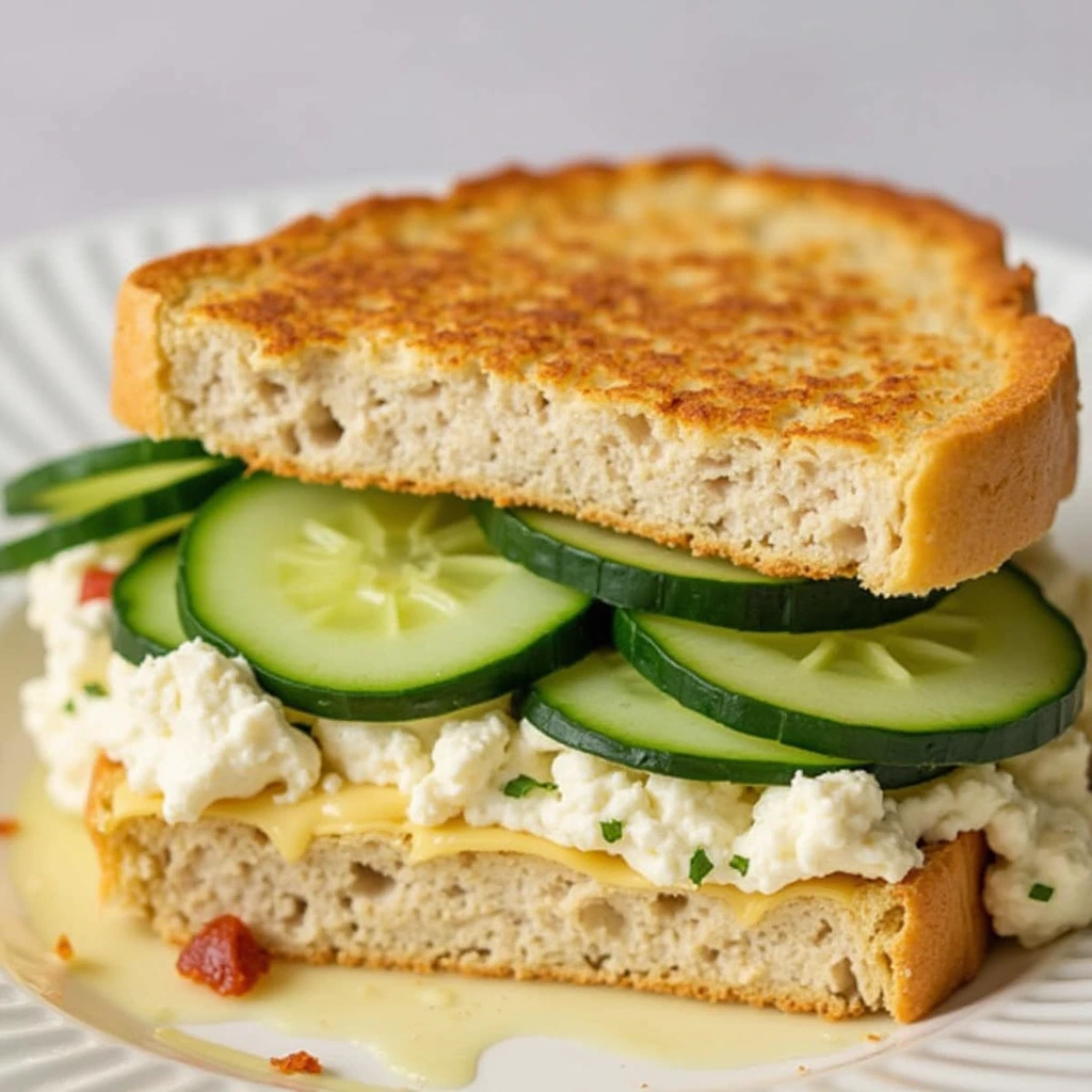 Cucumber and Hummus Sandwich