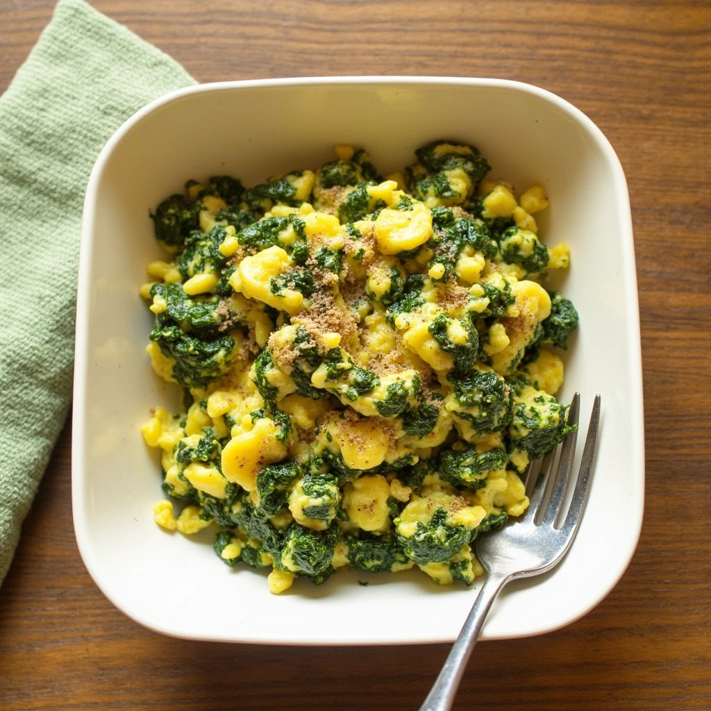 Scrambled Eggs with Spinach