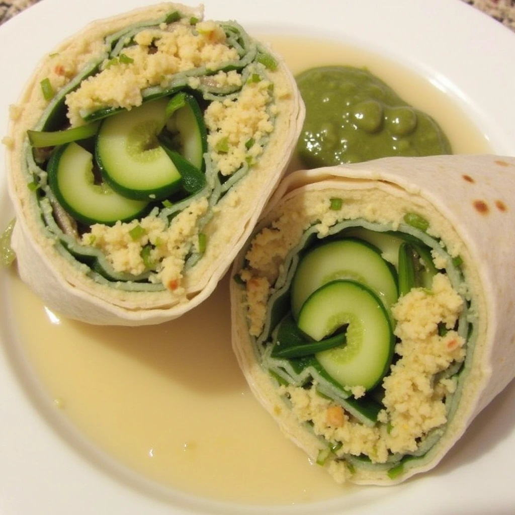 Hummus and Cucumber Wrap