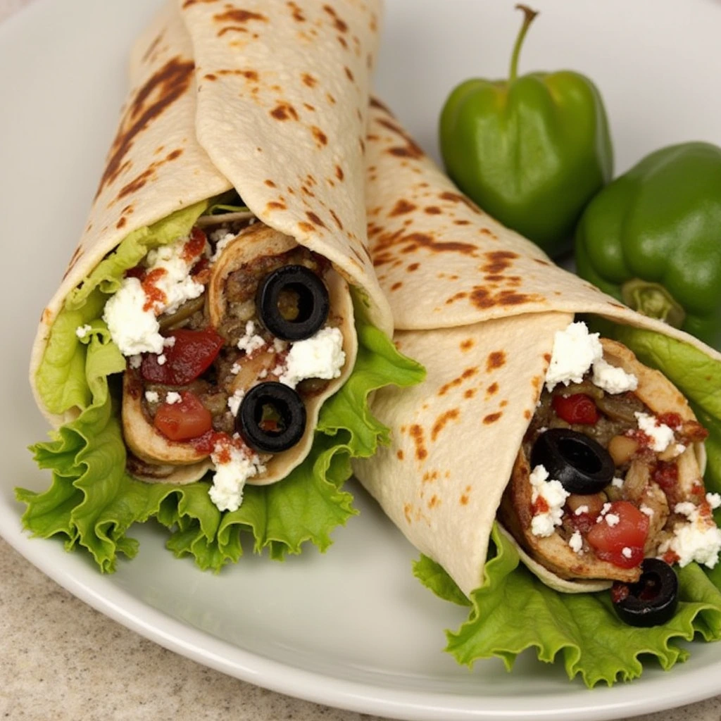 Greek Wrap with Feta and Olives