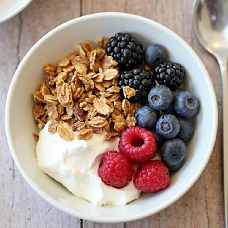 Greek Yogurt with Granola and Berries